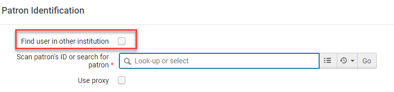 Find User in Other Institution.