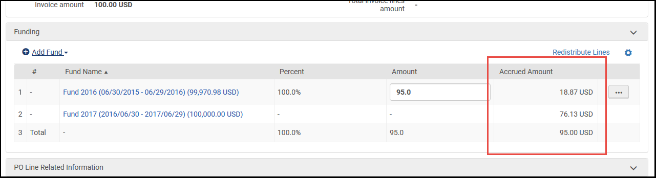 The Funding section.