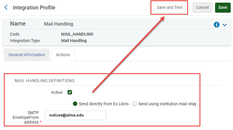 Mail Handling Integration Profile