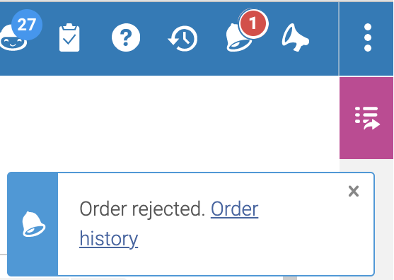 Rialto notification popup