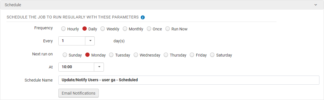 Scheduler for Manual Jobs