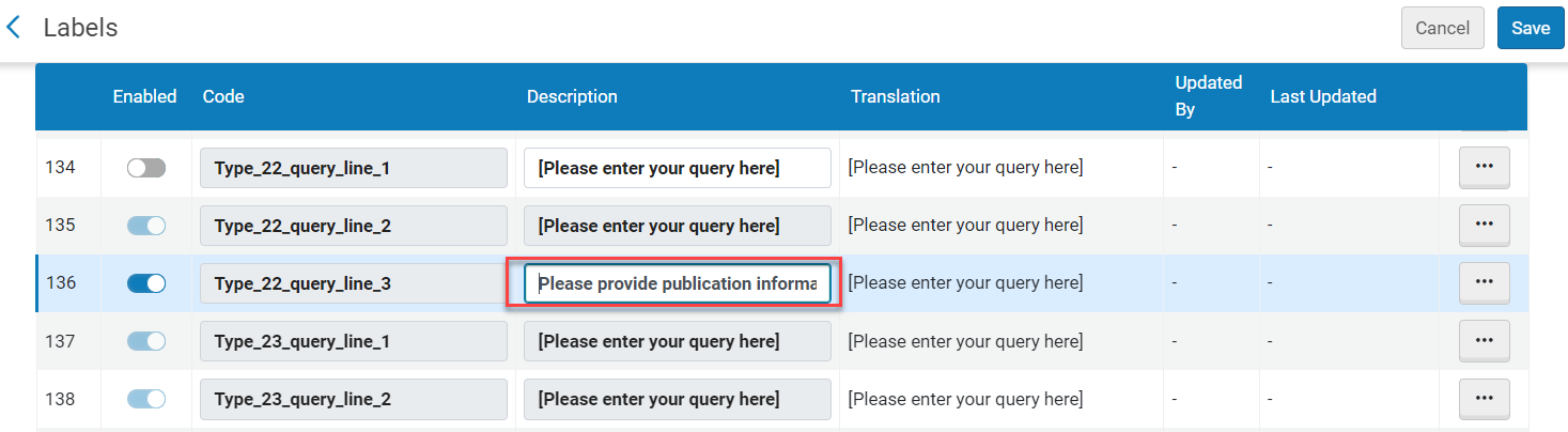 Query to Patron - Editing Contents