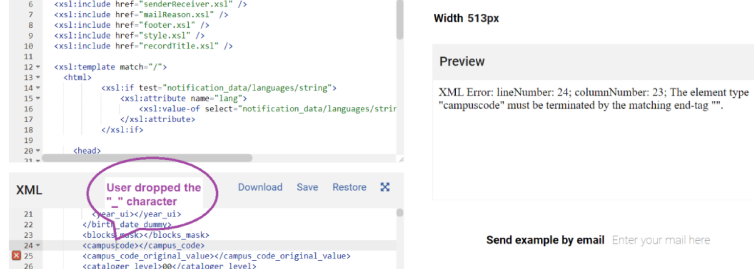 XML Error