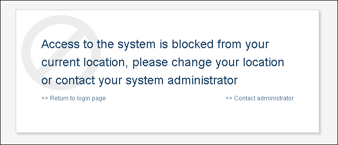 Access blocked