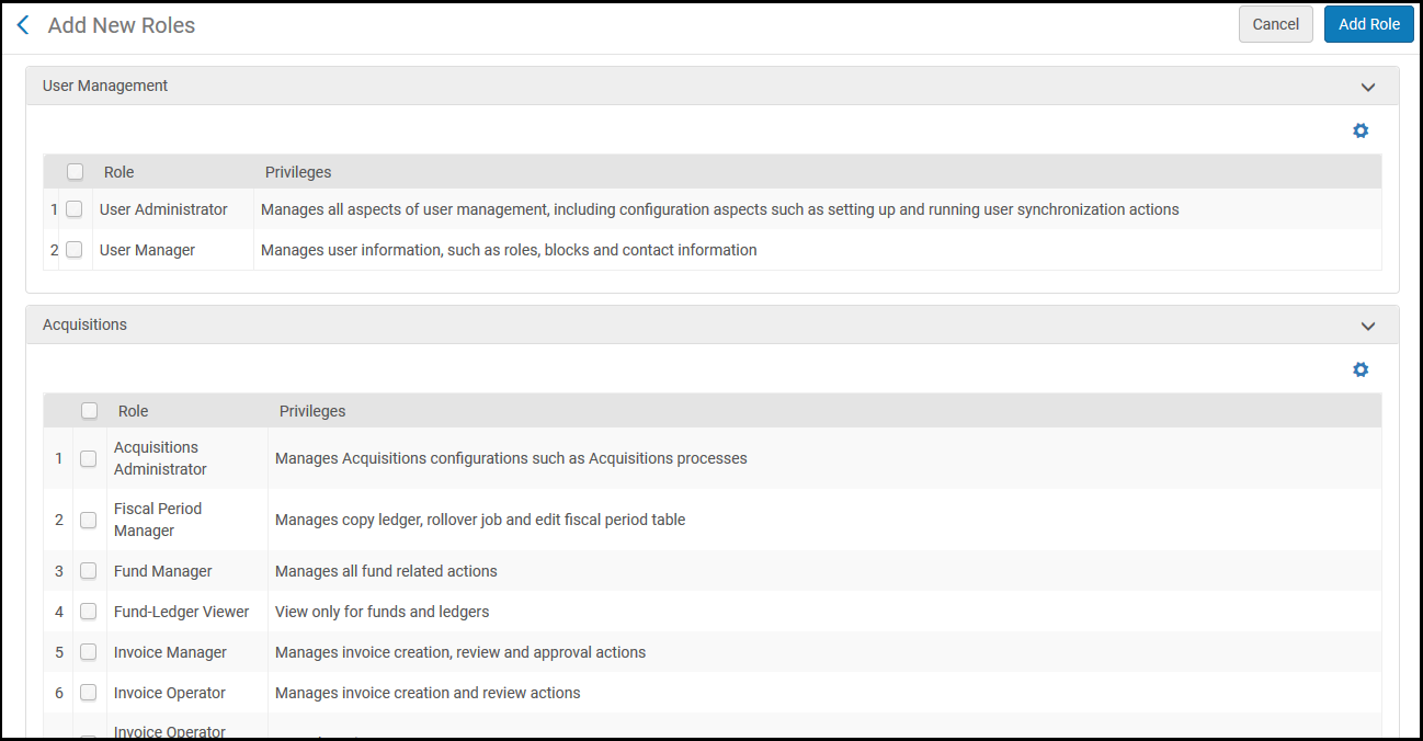 Add New Roles Page