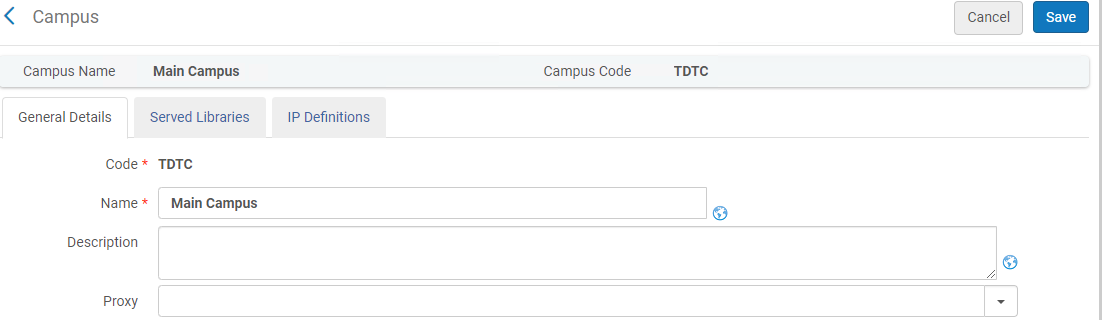 Campus Page