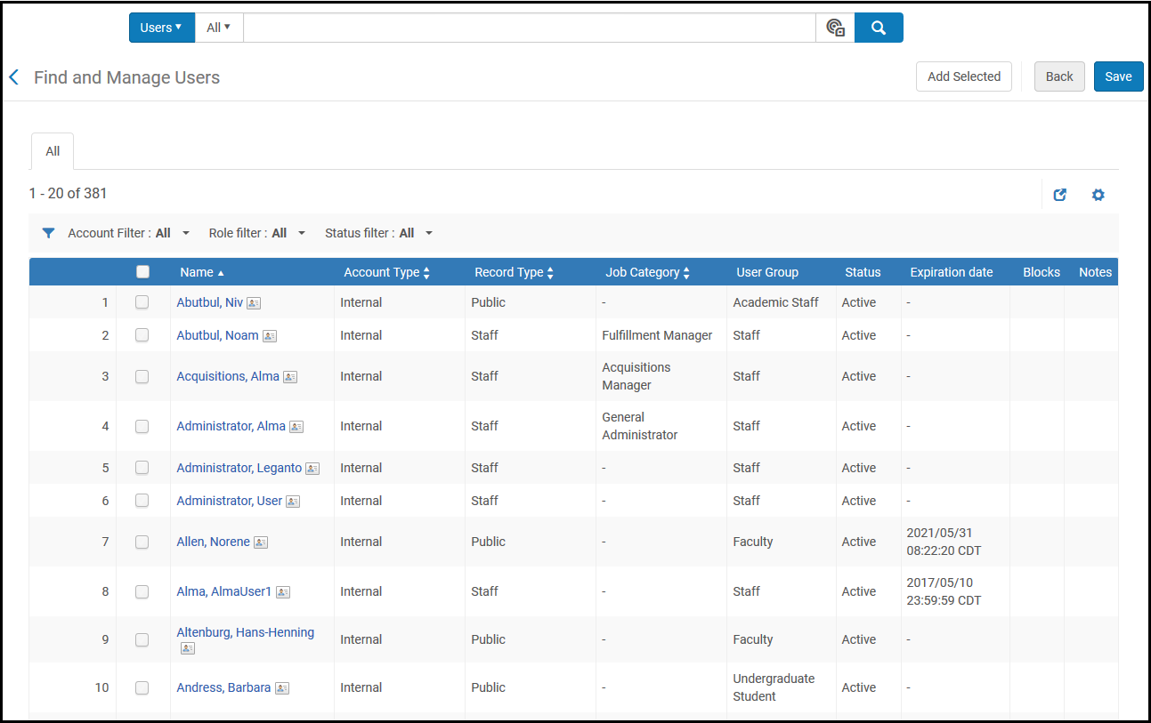 Find and Manage Users