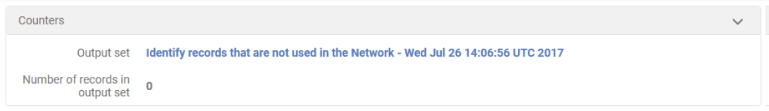 Identify records that are not used in the network job report