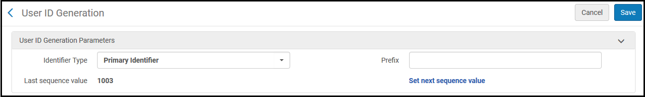 User ID Generation Page
