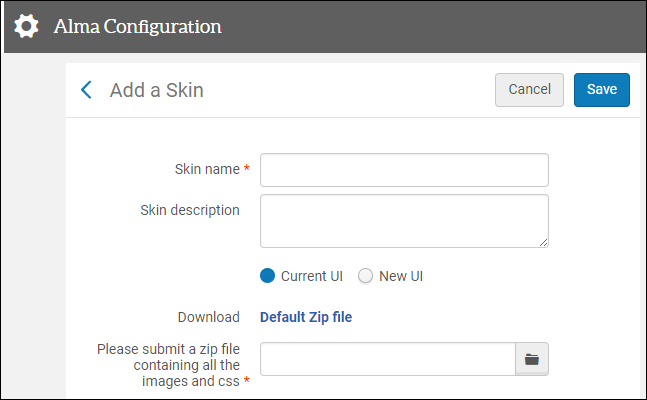 Add a Skin Page