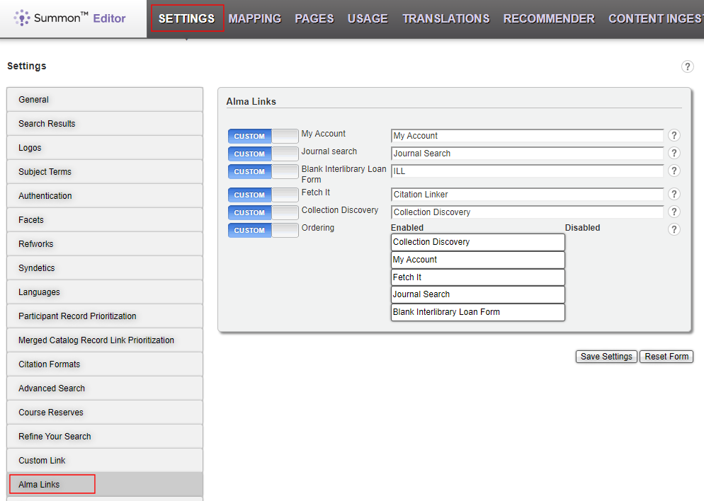 SOA_AdminConsoleSettings_AlmaLinks_CollectionDiscovery.png