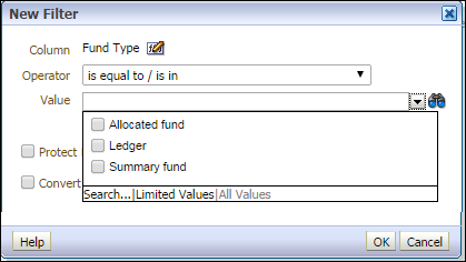 Filter by Fund.