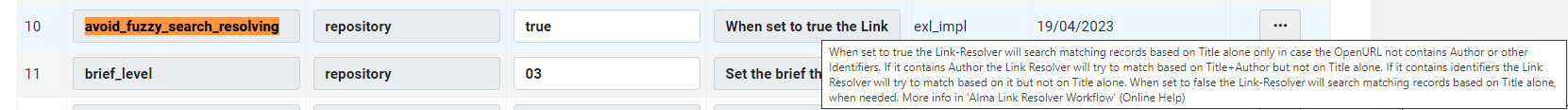 Customer parameter: avoid_fuzzy_search_resolving enabled