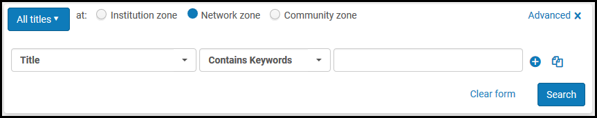 Borrowing Request Search Network Zone
