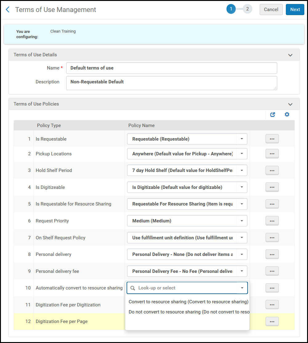 Terms of Use - Automatic Conversion Policy