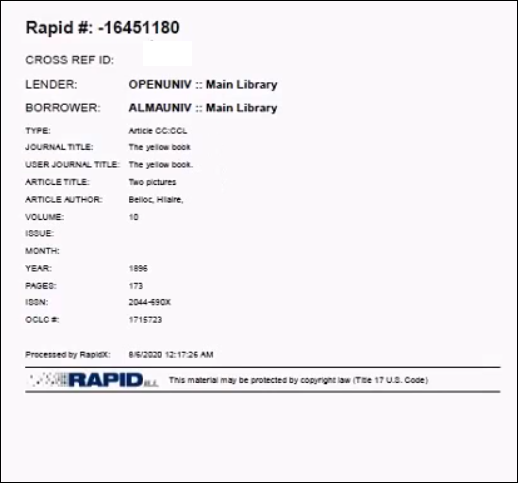 Downloaded File with Cover Page