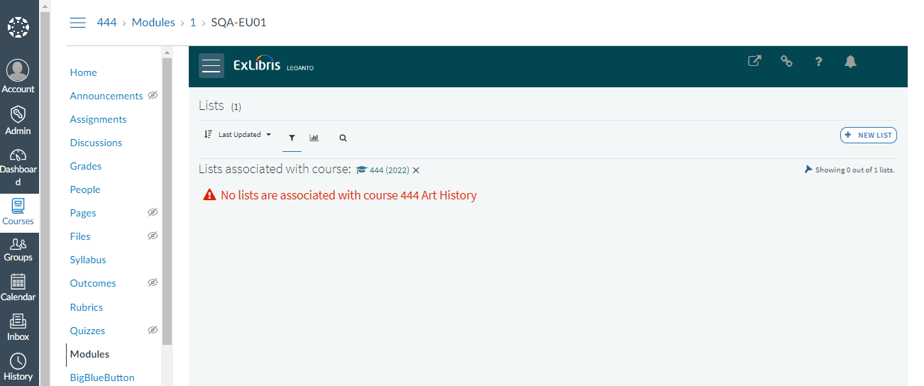 Message for accessing archived lists.