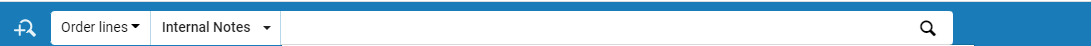 The persistent search bar with Order Lines selected as the main option and Internal Notes as the sub op;tion.