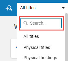 The Simple Search dropdown.