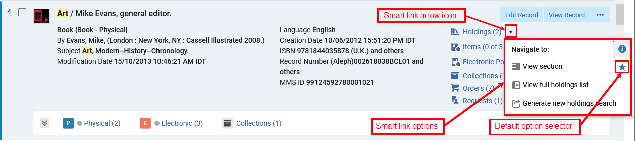 search results smart links