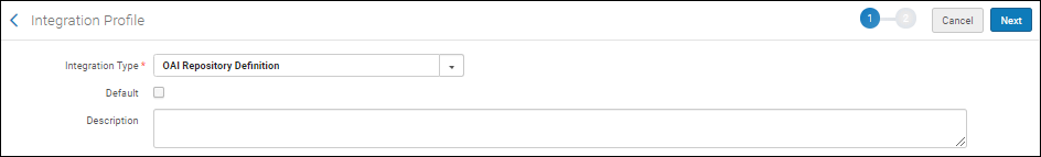 Refreshed Page One of the Integration Profile for OAI