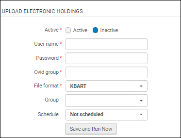 Upload Electronic Holdings Section