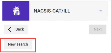 The "New search" option.