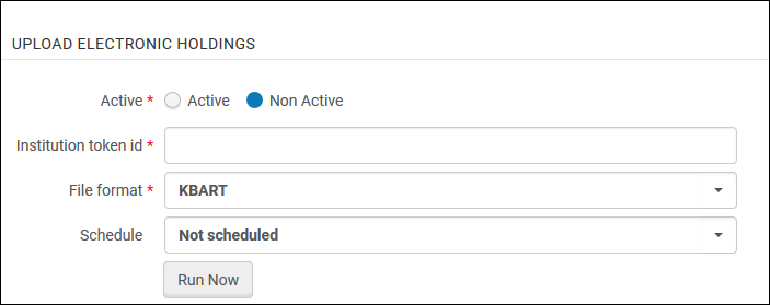 Configuring Upload Electronic Holdings Integration Profile, Part 2