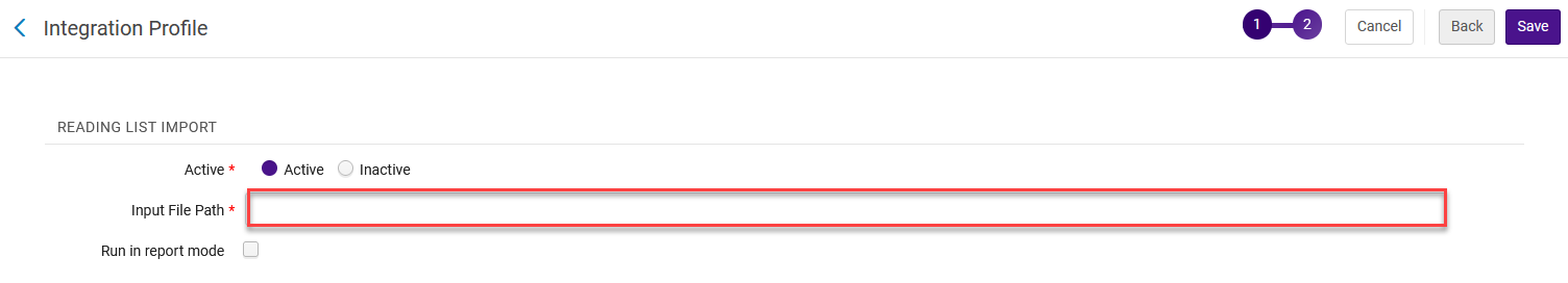 The Input File Path.