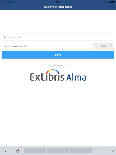URL / Authentication Page