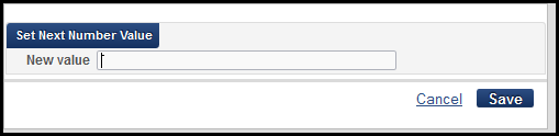 Set Next Number Value Dialog Box
