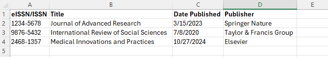 An Excel example.