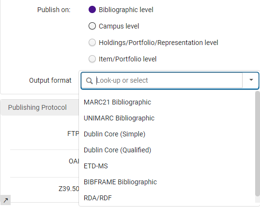 Publishing Profile Wizard in Alma UI