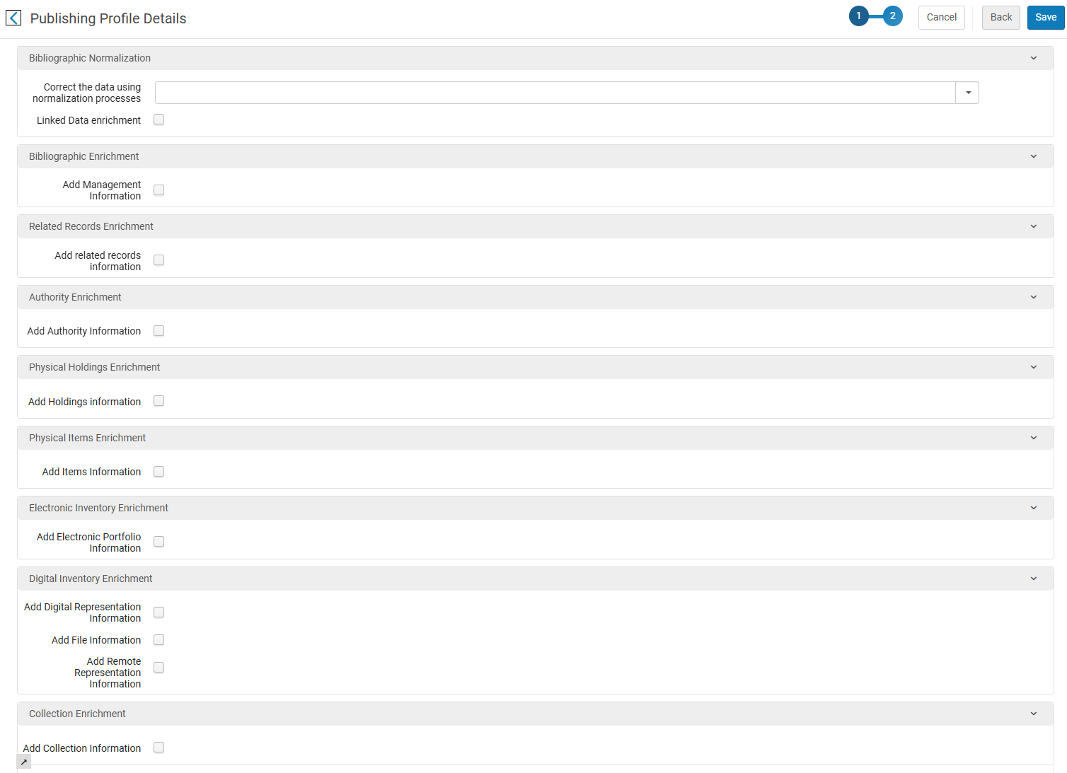 publishing profile details - auth headings - new UI