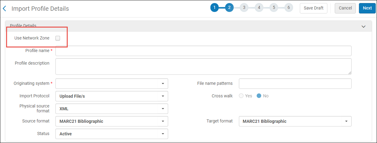 Import Profile Details