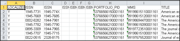 Sample Extended Excel Export