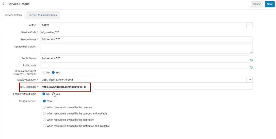 Add New Name to URL Template