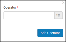 Add Operator Dialog Box