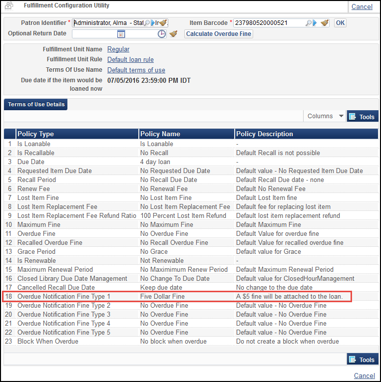 Fulfillment Configuration Utility Page – Terms of Use