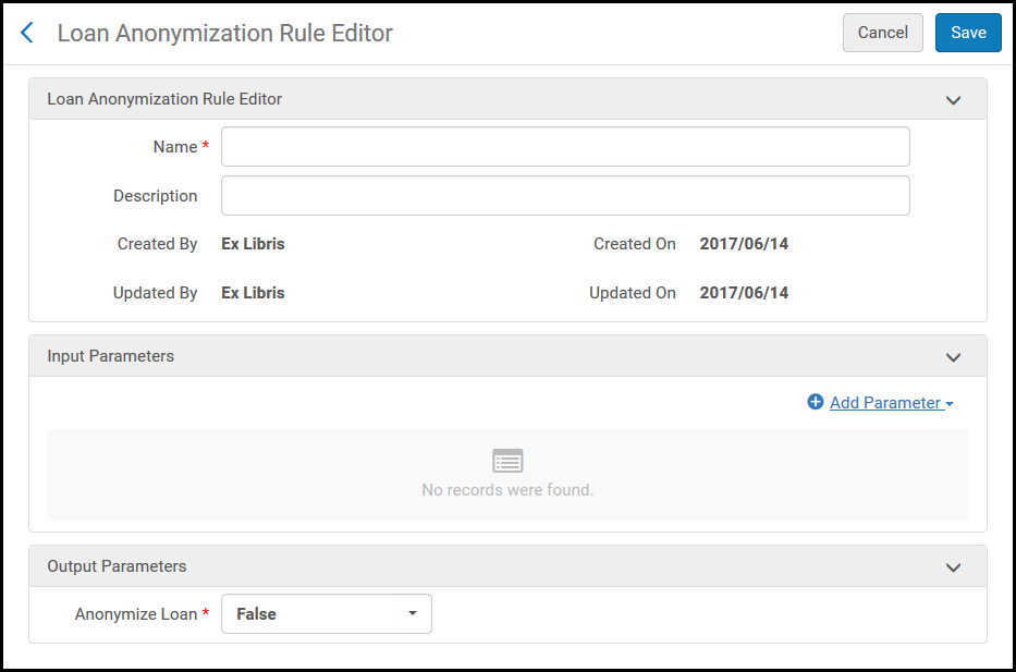 Loan Anonymization Rule Editor