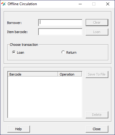 Offline Circulation utility