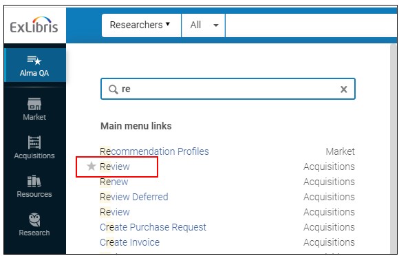 The new method to create quick links.