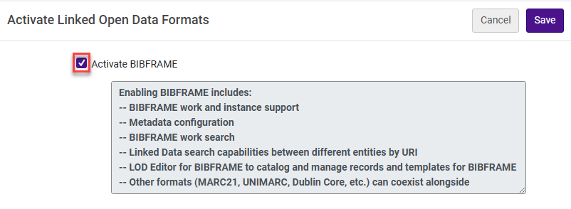 Activate Linked Open Data Formats