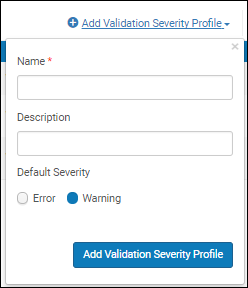 Creating Validation Exception Profile