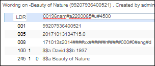 Example Record Before Expansion