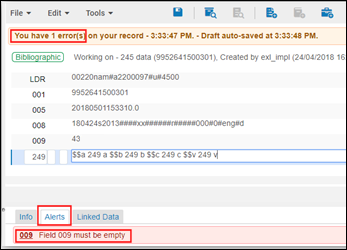 Field Not Empty Validation Messages