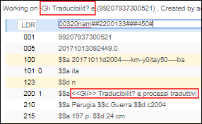 Handling of Non-Filing Markers in the MD Editor (Cataloging and Display)