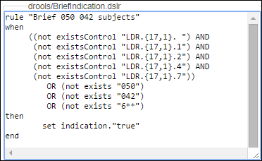 Indication Rule Provided (Brief Subjects)