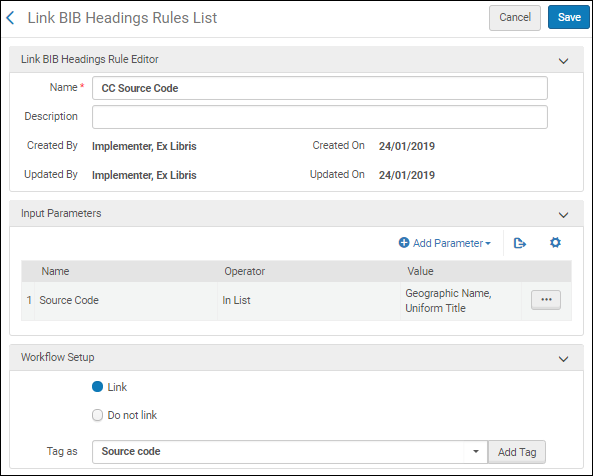 Link When Source Code Values Are Met Example