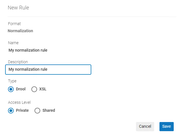 Normalization Rules Properties Dialog Box